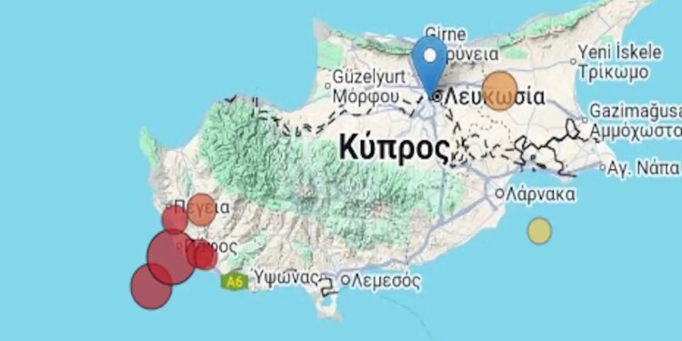 Κύπρος: Διπλός σεισμός 3,5 και 4,1 ρίχτερ στην Πάφο