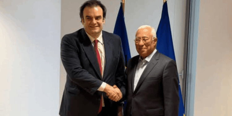 Συνάντηση Κ. Πιερρακάκη με τον Πρόεδρο του Ευρωπαϊκού Συμβουλίου, Αντόνιο Κόστα: Σταθερότητα, ανάπτυξη και ανθεκτικότητα οι προτεραιότητες