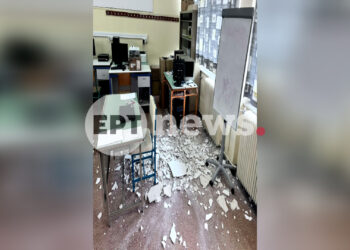 Πτώση σοβάδων σε δημοτικό σχολείο στο Γαλάτσι – Δεν τραυματίστηκαν οι μαθητές