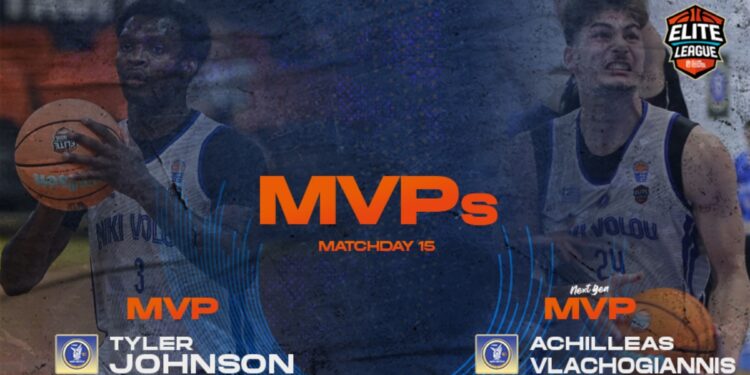MVP της 15ης αγωνιστικής ο Τζόνσον, MVP Next Gen ο Βλαχογιάννης - www.ertsports.gr