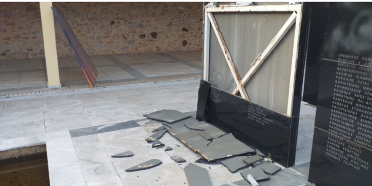 Καταδίκη ΣΥΡΙΖΑ για τον βανδαλισμό του μνημείου στην Καισαριανή