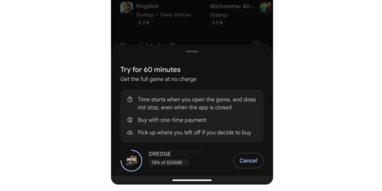 Google Play Game Trials