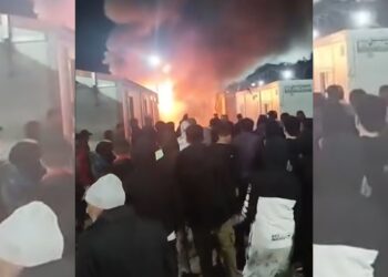 Φωτιά σε κοντέινερ στο κέντρο κράτησης μεταναστών στην Αμυγδαλέζα (Δείτε βίντεο) - ertnews.gr