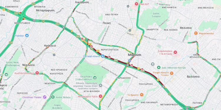 Αττική Οδός: Ατύχημα στο ρεύμα προς Ελευσίνα στο ύψος της Κύμης – Κλειστές οι δεξιές λωρίδες