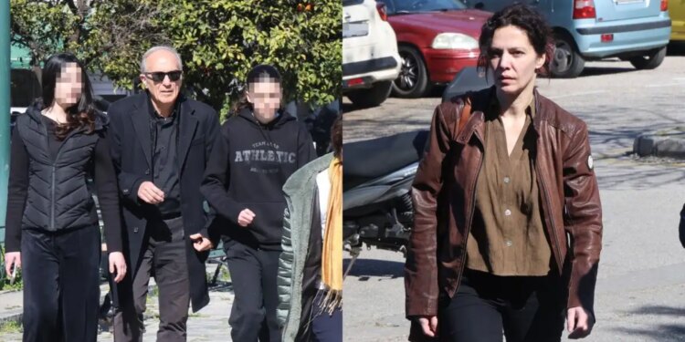 Με τις κόρες του και τη Μαριλίτα Λαμπροπούλου, το τελευταίο «αντίο» στον αδελφό του