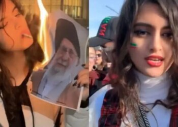 Viral ξανά η Ιρανή που άναψε τσιγάρο με φωτογραφία του Χαμενεΐ: «Στο είπα ότι θα χορέψουμε πάνω στον τάφο σου»