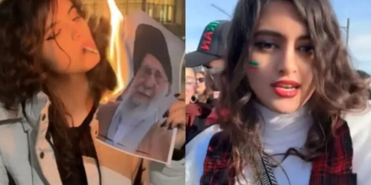 Viral ξανά η Ιρανή που άναψε τσιγάρο με φωτογραφία του Χαμενεΐ: «Στο είπα ότι θα χορέψουμε πάνω στον τάφο σου»