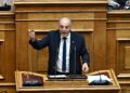 Κ. Βελόπουλος στη Βουλή: Υψηλοί τόνοι για υποκλοπές, κράτος δικαίου και πολιτικές ευθύνες