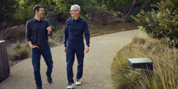 John Ternus with Tim Cook