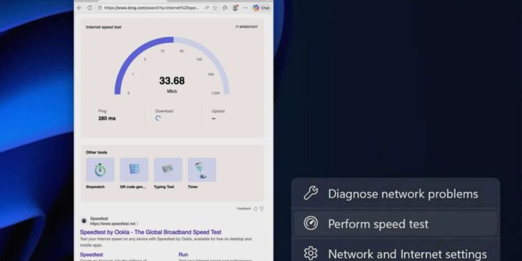 Windows 11 OOKLA Speedtest