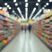 blurry supermarket aisles