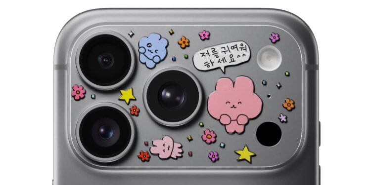 iPhone 17 Pro with stickers - Apple ad
