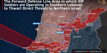 Ο ισραηλινός στρατός δημοσιεύει χάρτη με την περιοχή που έχει υπό τον έλεγχό του στον νότιο Λίβανο