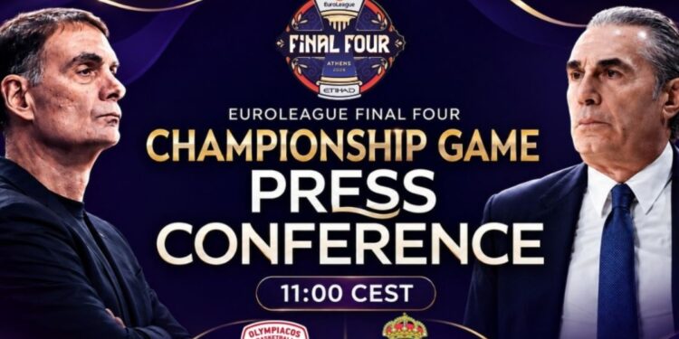 Live Streaming: Η συνέντευξη Τύπου του τελικού της Euroleague, Ολυμπιακός - Ρεάλ Μαδρίτης - www.ertsports.gr