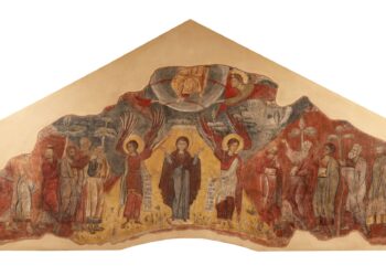 Ένα έκθεμα- Μια ιστορία στο Βυζαντινό Μουσείο Βέροιας: Η Ανάληψη, αποτοιχισμένη τοιχογραφία από την Παναγία Κυριώτισσα