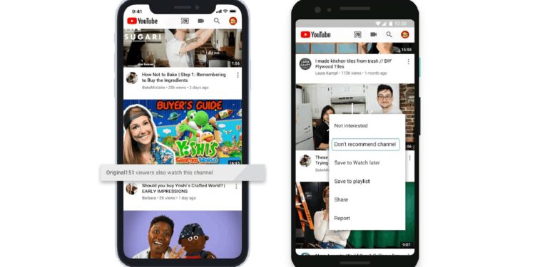YouTube feed