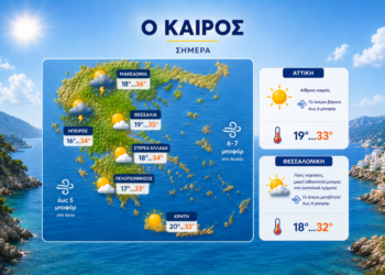 Καιρός: Έως 37 βαθμούς στα δυτικά – Αστάθεια από τα μέσα της εβδομάδας – Πρόγνωση από την Ο. Παπαβγούλη
