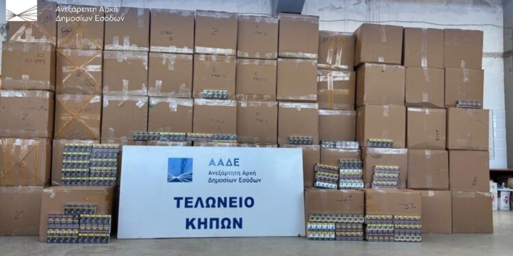 Τελωνείο Κήπων: Μεγάλη επιτυχία εντοπισμού 5,6 εκατ. λαθραίων τσιγάρων