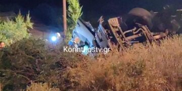 Τραγωδία στην Εθνική Οδό Κορίνθου – Πατρών: Ανατροπή νταλίκας – Νεκρός ο 52χρονος οδηγός