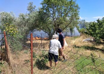 Πυρκαγιά σε αγροτοδασική έκταση στην Οινούσσα Σερρών – Μήνυμα 112 στους κατοίκους