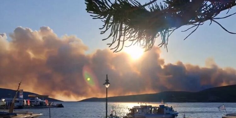 Πυρκαγιά στη Σκύρο: Ενισχύσεις από Αττική, Εύβοια και Θεσσαλία έφτασαν στο νησί – Δύσκολη μάχη στο μέτωπο προς το Πεύκο
