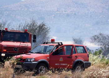 Υπό έλεγχο η φωτιά στο Κορωπί – Έκαψε ξερά χόρτα