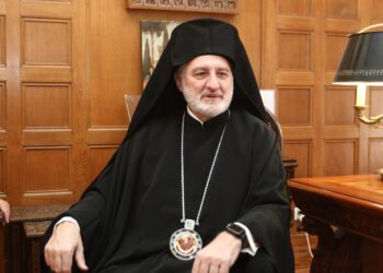 Συνάντηση Αρχιεπισκόπου Αμερικής με τη Δόμνα Μιχαηλίδου στη Νέα Υόρκη