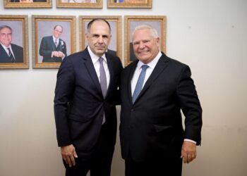 Γεραπετρίτης: Συνάντηση με τον πρωθυπουργό του Οντάριο και την Δήμαρχο του Τορόντο