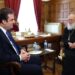 Συνάντηση του Αρχιεπισκόπου Ιερωνύμου με τον Κυριάκο Πιερρακάκη