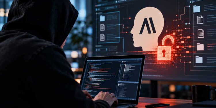 Antrhopic Breach Cyberpunk Hacker's Desk