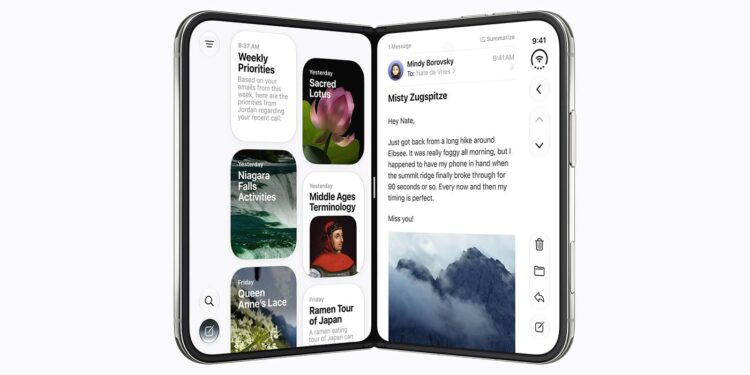 Apple iPhone Duo multitasking Siri and Mail