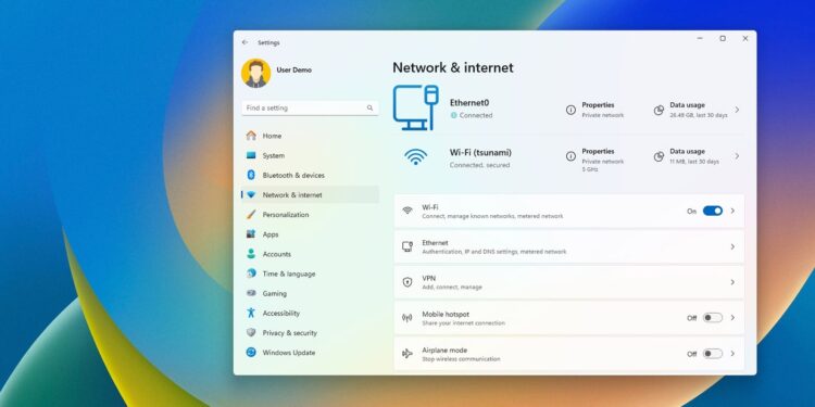 link speed network adapter Windows 11