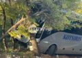 Αχαρνές: Πούλμαν του καζίνο εξετράπη της πορείας του και προσέκρουσε σε δέντρο – Δεν υπάρχουν τραυματίες