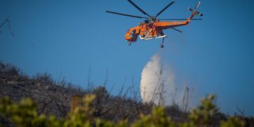 Κέα: Πυρκαγιά σε δασική έκταση στην περιοχή Σπαθί - ertnews.gr