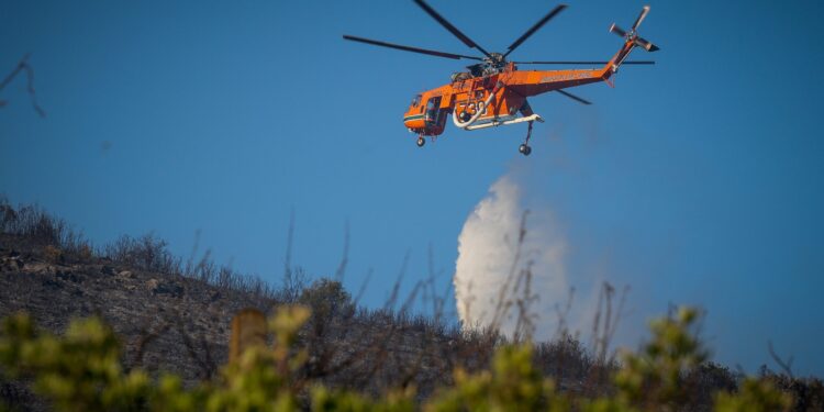 Κέα: Πυρκαγιά σε δασική έκταση στην περιοχή Σπαθί - ertnews.gr